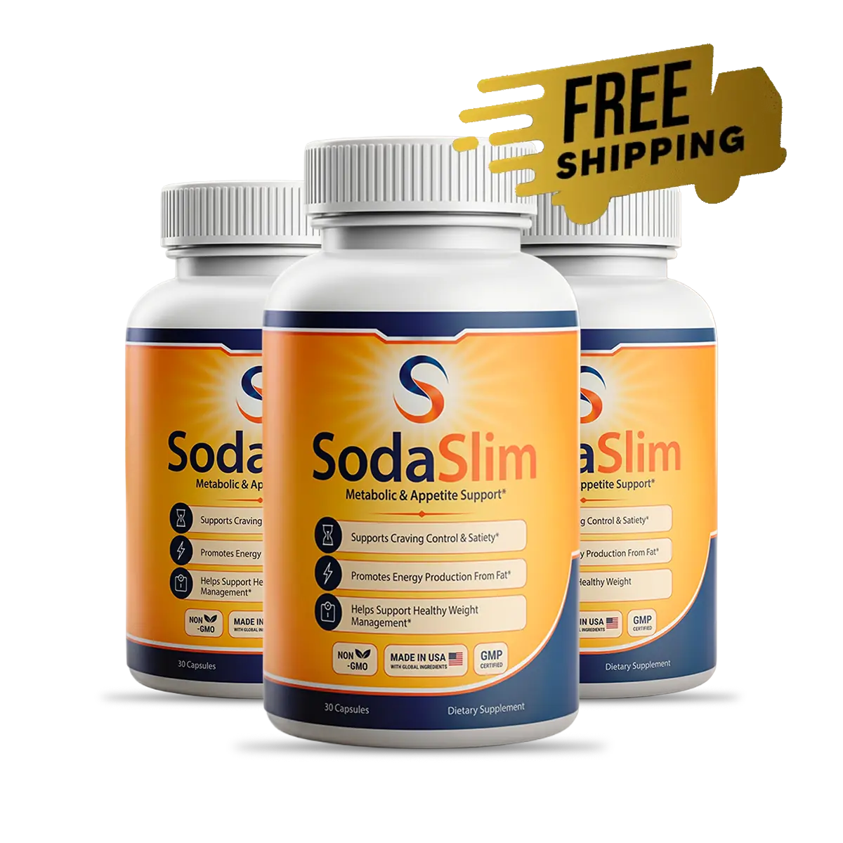 SodaSlim three bottle good value package with free US shipping