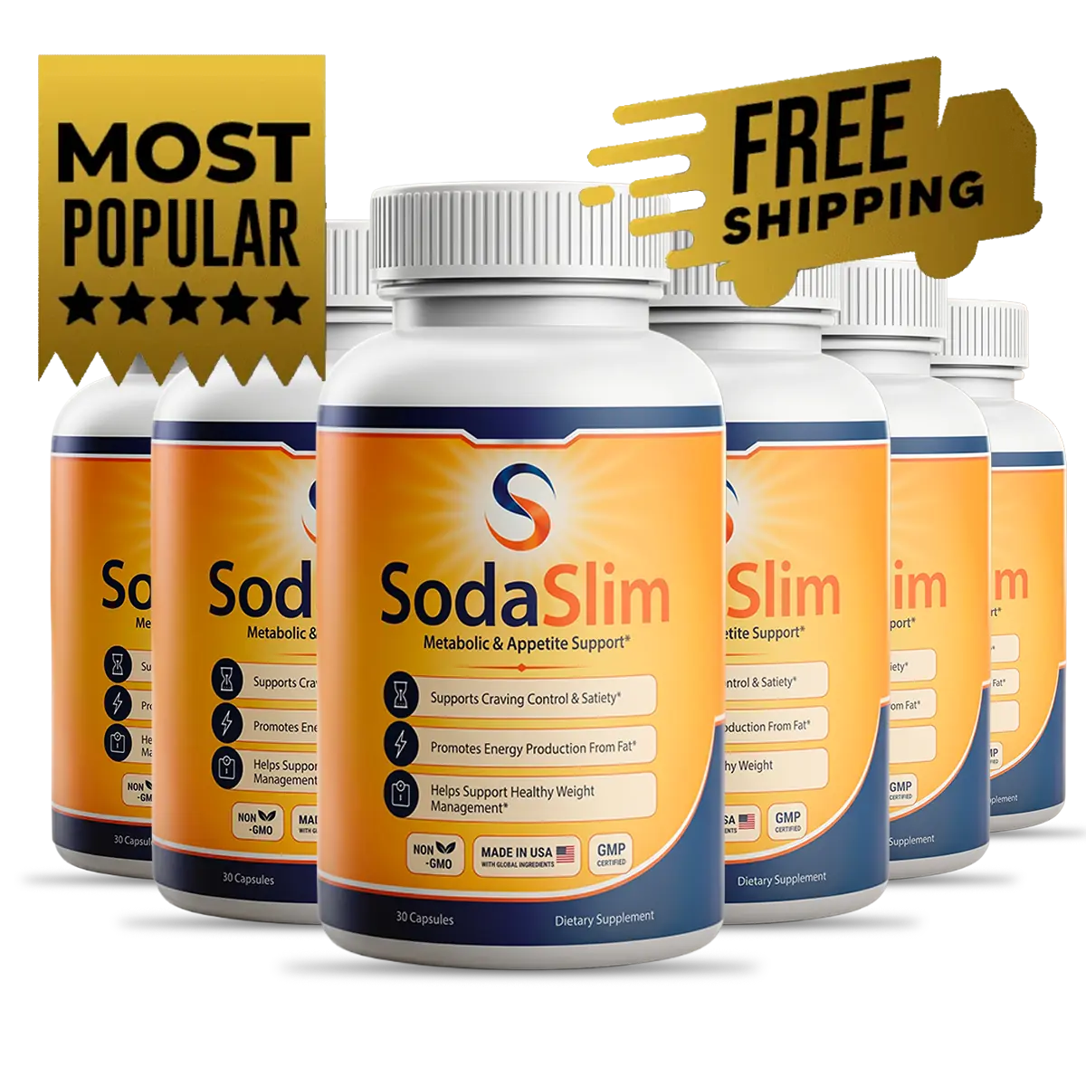 SodaSlim six bottle best value package with free US shipping